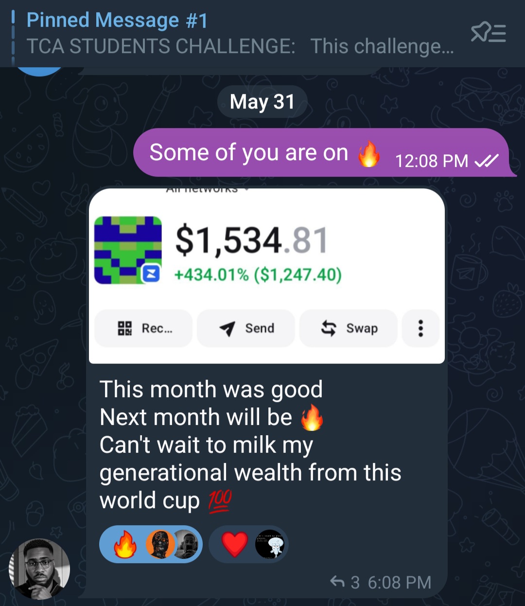 Student payout proof